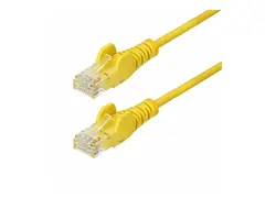 StarTech.com 5m Yellow Slim CAT6 Ethernet Cable, Snagless, 28AWG, LSZH Koblingskabel - RJ-45 (hann) til RJ-45 (hann) - 5 m - 3.6 mm - UTP - CAT 5/5e/6 - IEEE 802.3bt - halogenfri, uten hindringer - gul