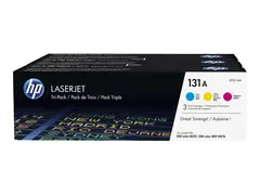HP 131A - 3-pack - gul, cyan, magenta - original LaserJet - tonerpatron (U0SL1AM) - for LaserJet Pro 200 M251n, 200 M251nw, 200 M276nw, MFP M276n, MFP M276nw