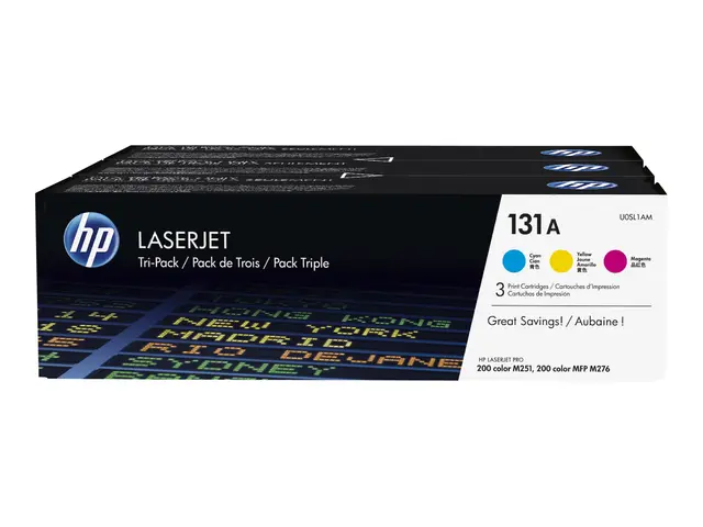 HP 131A - 3-pack - gul, cyan, magenta - original - LaserJet - tone...
