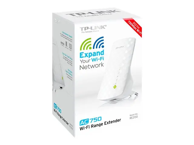 TP-Link RE200 - Rekkeviddeutvider for Wi-Fi - Wi-Fi 5 - 2.4 GHz, 5...