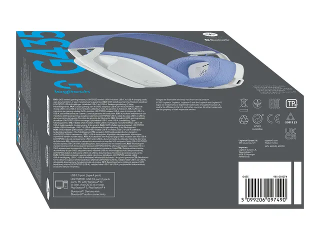 Logitech Lightspeed G435 - Hodesett - full størrelse - Bluetooth /...