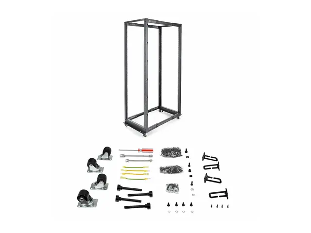 StarTech.com 42U 19" Open Frame Server Rack, 4 Post Adjustable Dep...