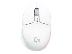 Logitech G G705 - Mus - sm&#229; hender 6 knapper - tr&#229;dl&#248;s - Bluetooth - USB Logitech LIGHTSPEED-mottaker - hvit