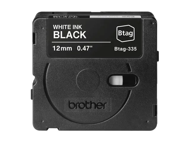 Brother BTAG-335 - Hvitt på svart Rull (1,2 cm x 4 m) 1 kassett(er...