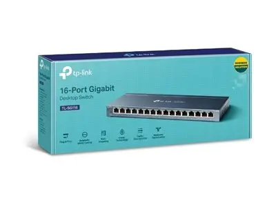 TP-Link TL-SG116 - Switch - 16 x 10/100/1000 - stasjonær