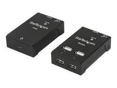 StarTech.com 4-Port USB 2.0 Extender - 165ft (50m) USB Over Cat5/Cat6 Extender Compact USB 2.0 Over Ethernet Extender (USB2004EXTV) - USB-utvider - USB 2.0 - over CAT 5/6 - 4 porter - opp til 50 m - for P/N: SVA5N3NEUA