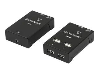 StarTech.com 4-Port USB 2.0 Extender - 165ft (50m) USB Over Cat5/Cat6 Extender Compact USB 2.0 Over Ethernet Extender (USB2004EXTV) - USB-utvider - USB 2.0 - over CAT 5/6 - 4 porter - opp til 50 m - for P/N: SVA5N3NEUA