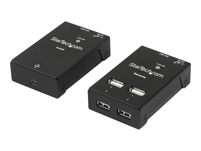 StarTech.com 4-Port USB 2.0 Extender - 165ft (50m) Over Cat5/Cat6 ...