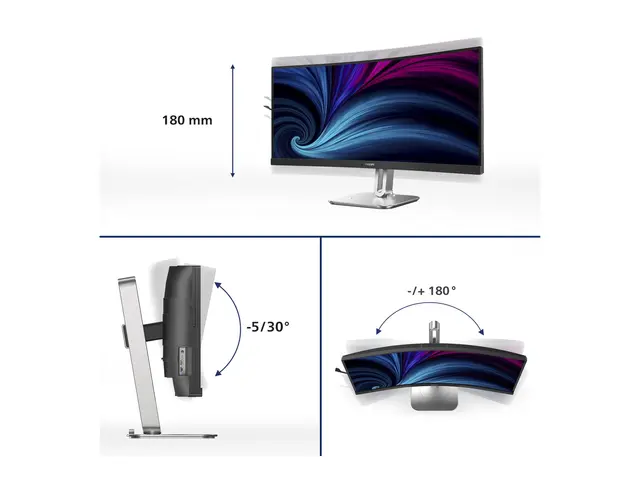 Philips 34B2U5600C - 5000 Series LED-skjerm kurvet USB 34" 3440 x ...