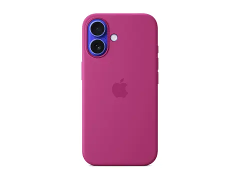 Apple - Beskyttende deksel for mobiltelefon MagSafe-samsvar - silikon - Fuchsia - for iPhone 16