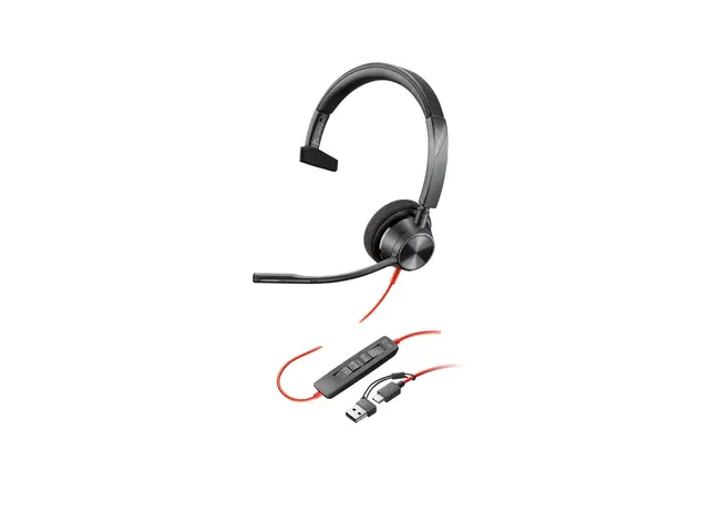 Poly Blackwire 3310 - 3300 series hodesett on-ear kablet USB-C sva...