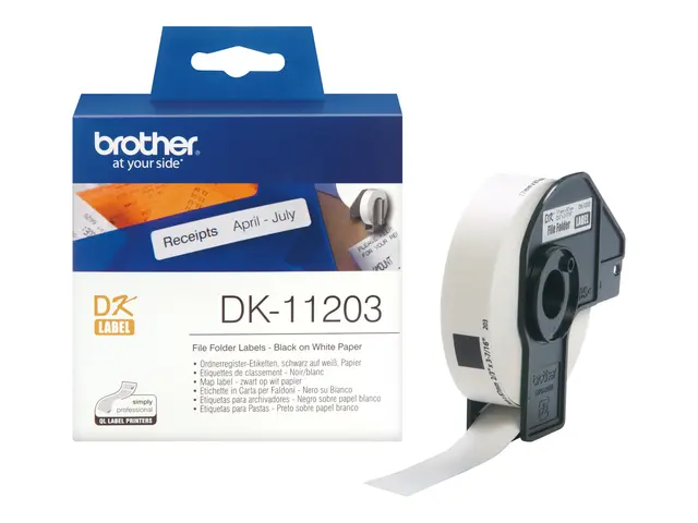 Brother DK-11203 - Svart på hvitt 17 x 87 mm 300 etikett(er) (1 ru...