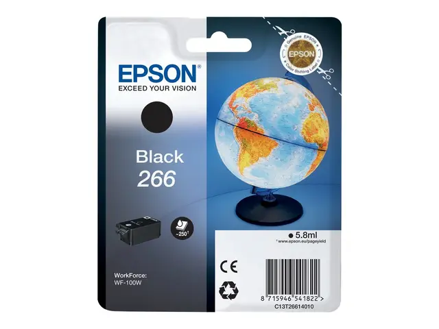 Epson 266 - 5.8 ml - svart - original - blære med RF-alarm - blekk...