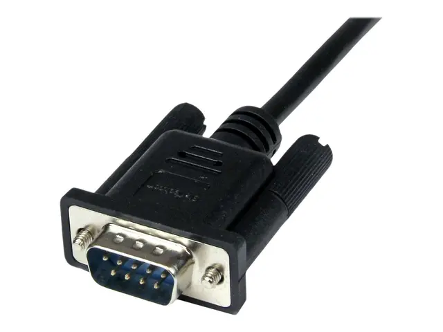 StarTech.com 1m Black DB9 RS232 Serial Null Modem Cable F/M - DB9 ...