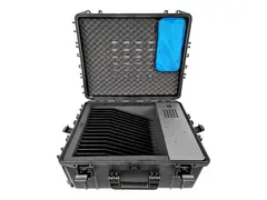 LEBA NoteCase Falcon - Lagringsboks robust - for 16 nettbrett - låsbar - polyuretan - svart - skjermstørrelse: inntil 13"