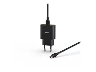 Unisynk Slim Wall Charger - Str&#248;madapter 20 watt - 3 A - PD 3.0 (24 pin USB-C)