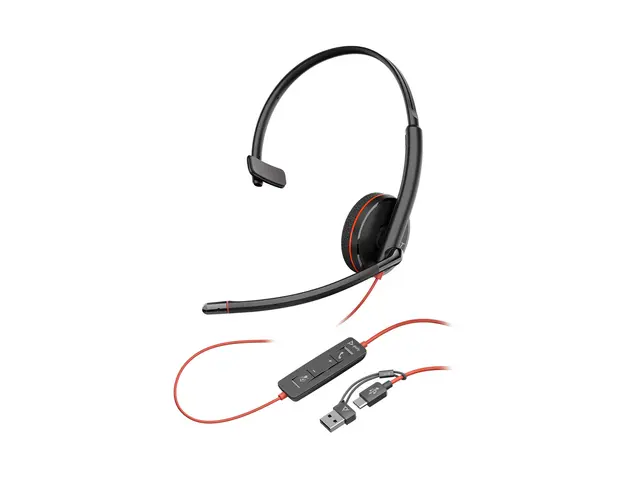 HP Poly Blackwire 3215 - 3200 Series hodesett on-ear kablet 3,5 mm...