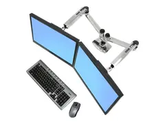 Ergotron LX Dual Side-by-Side Arm monteringssett Konstant kraftteknologi - for 2 LCD-skjermer - polert aluminium