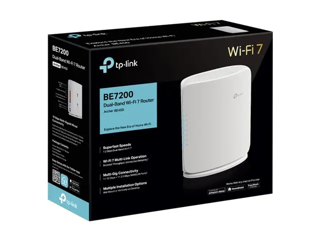 TP-Link Archer BE450 V1 - Trådløs ruter 3-portssvitsj 2.5GbE, 10Gb...