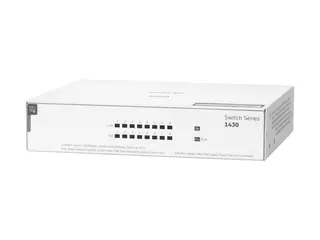 HPE Networking Instant On 1430 8G Class4 PoE 64W Switch Switch - ikke-styrt - 8 x 10/100/1000 (PoE Class 4) - stasjonær, rackmonterbar, veggmonterbar - PoE (64 W) - BTO