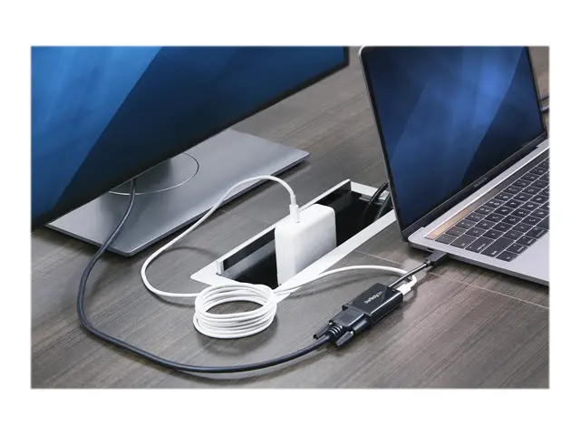 StarTech.com USB C to VGA Adapter with Power Delivery, 1080p Type-...