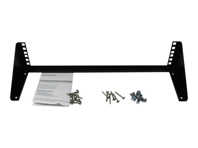 Startech 2U Vertical Wall Mount Patch Panel Bracket - Steel Rack w...
