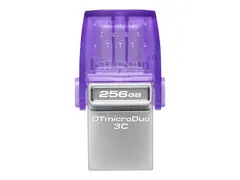Kingston DataTraveler microDuo 3C USB-flashstasjon - 256 GB - USB 3.2 Gen 1 / USB-C