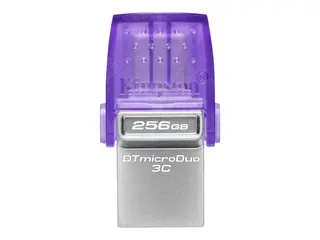 Kingston DataTraveler microDuo 3C USB-flashstasjon - 256 GB - USB 3.2 Gen 1 / USB-C