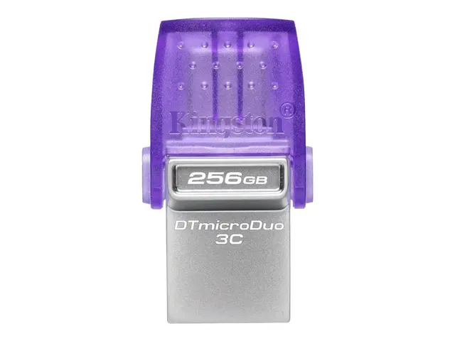 Kingston DataTraveler microDuo 3C - USB-flashstasjon 256 GB USB 3....