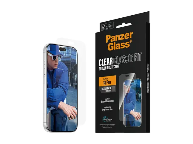 PanzerGlass - Skjermbeskyttelse for mobiltelefon - klassisk passfo...