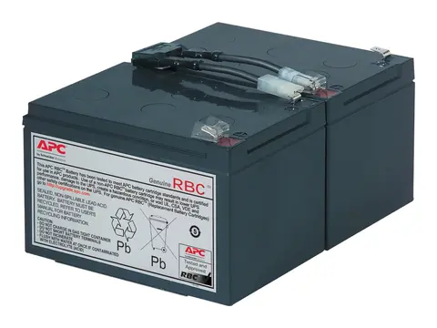 APC Replacement Battery Cartridge #6 - UPS-batteri 1 x batteri - blysyre - svart - for P/N: SMC1500IC, SMT1000CUS, SMT1000I-AR, SMT1000IC, SUA1000I-IN, SUA1000J3W, SUA1500J3W