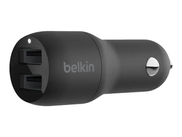 Belkin BoostCharge Dual Charger - Bilstrømadapter 24 watt 4.8 A 2 ...