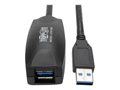 Eaton Tripp Lite Series 5M USB 3.0 SuperSpeed Active Extension Repeater Cable A M/F 16ft 16&#39; 5 Meter USB-forlengelseskabel - USB-type A (hann) til USB-type A (hunn) - USB 3.0 - 5 m - aktiv - gr&#229;