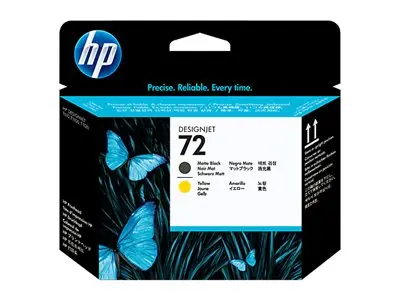 HP 72 - Gul, matt svart skriverhode for DesignJet T1100, T1100ps, ...