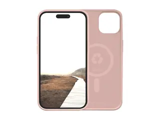 dbramante1928 Monaco - Baksidedeksel for mobiltelefon MagSafe-samsvar - plastikk, silikon - rosa sand - for Apple iPhone 15 Plus