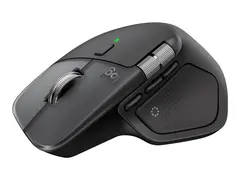 Logitech MX Master 4 for Mac - Mus 8 knapper - trådløs - Bluetooth, 2.4 GHz - USB trådløs mottaker - romsvart