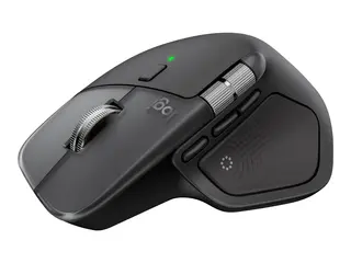 Logitech MX Master 4 for Mac - Mus - 8 knapper trådløs - Bluetooth, 2.4 GHz - USB trådløs mottaker - romsvart