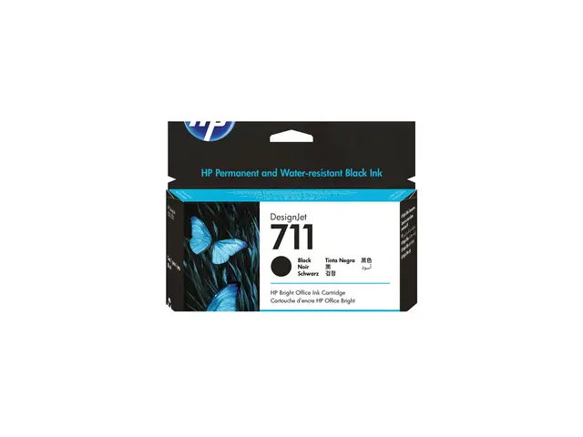 HP 711 - 80 ml - svart - original - blekkpatron - for DesignJet T1...
