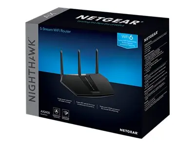 NETGEAR Nighthawk RAX30 - Trådløs ruter 4-portssvitsj 1GbE Wi-Fi 6...