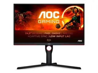 AOC Gaming 25G3ZM/BK - G3 Series LED-skjerm - gaming - 25&quot; (24.5&quot; synlig) - 1920 x 1080 Full HD (1080p) @ 240 Hz - VA - 300 cd/m&#178; - 3000:1 - 0.5 ms - 2xHDMI, DisplayPort - svart, r&#248;d