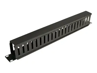 Eaton Tripp Lite Series Rack Enclosure Horizontal Cable Manager (finger duct) 1URM Rackkabelstyringskanal med deksel - svart - 1U - 19"