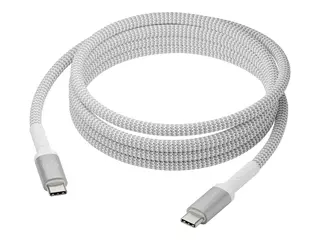 dbramante1928 re-charge - USB-kabel - USB-C (hann) til USB-C (hann) USB 2.0 - 2.5 m - USB Power Delivery (100 W), flettet kabel, 100 % resirkulert plast