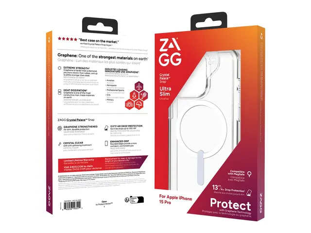 Zagg Crystal Palace - Baksidedeksel for mobiltelefon MagSafe-samsv...