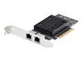 StarTech.com - Nettverksadapter PCIe 3.0 x8 lav profil - Gigabit Ethernet / 10Gb Ethernet x 2 - svart - TAA-samsvar