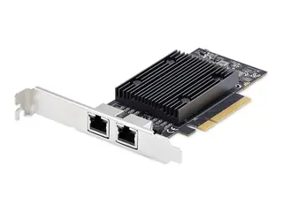 Startech - Nettverksadapter - PCIe 3.0 x8 lav profil Gigabit Ethernet / 10Gb Ethernet x 2 - svart - TAA-samsvar