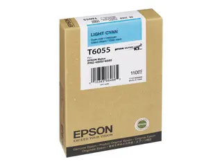 Epson T6055 - 110 ml - lys cyan - original blekkpatron - for Stylus Pro 4800, Pro 4880, Pro 4880 AGFA