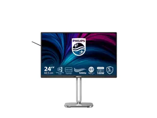 Philips 24B2U4301 - 4000 Series - LED-skjerm 24" (23.8" synlig) - 1920 x 1080 Full HD (1080p) @ 120 Hz - IPS - 300 cd/m² - 1500:1 - 4 ms - HDMI, DisplayPort, USB-C - høyttalere - sølv, koksgrå
