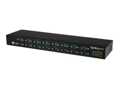 StarTech.com USB to Serial Hub - 16 Port COM Port Retention - Rack Mount and Daisy Chainable - FTDI USB to RS232 Hub (ICUSB23216FD) - Seriell adapter - USB 2.0 - RS-232 x 16 - svart
