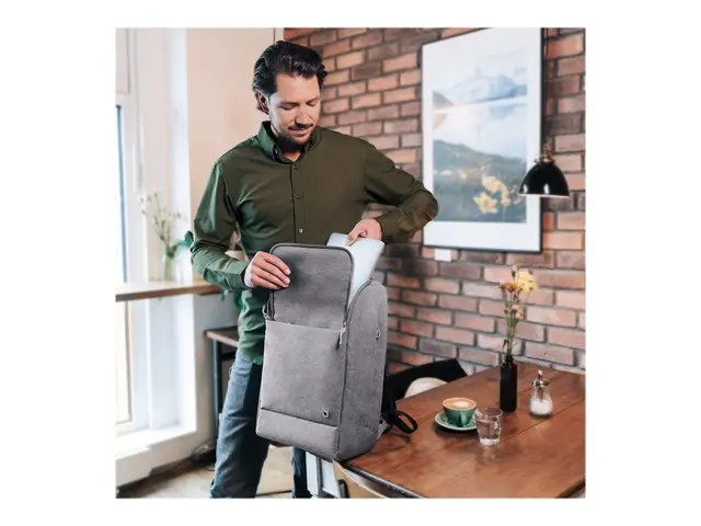DICOTA Eco Motion - Notebookryggsekk 13" 15.6" lysegrå