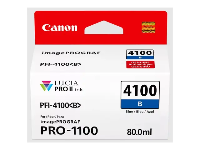 Canon PFI-4100 B - 80 ml blå original hengeboks blekkbeholder for ...